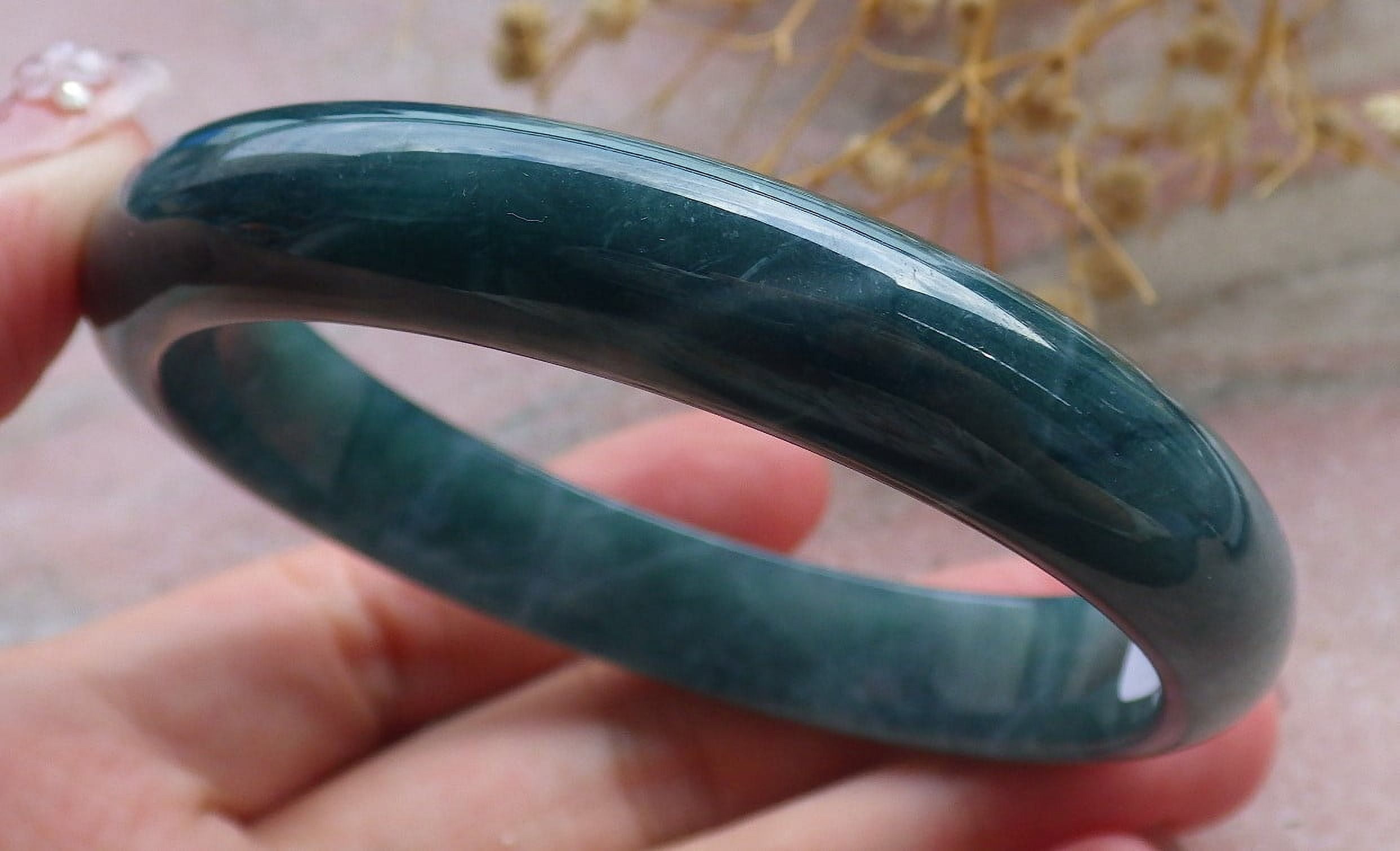 Icy Green Natural A JADE Jadeite Bangle Bracelet 60 mm 682584 TN