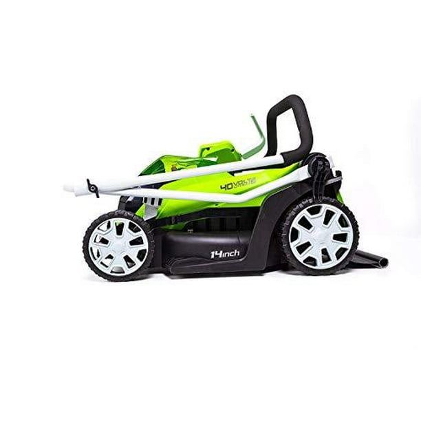 Greenworks 40V 14 inch Cordless Lawn Mower 4.0 Ah Battery and