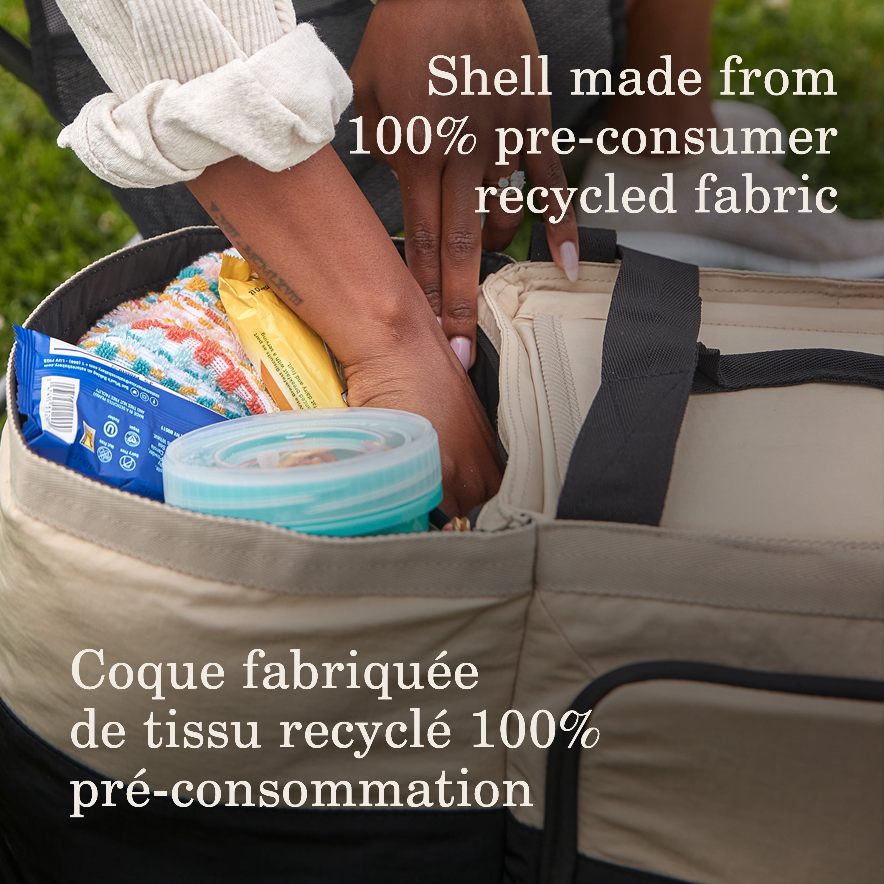 Coleman Now Tote Bag Cooler, 24 Can (32 qt) Cooler with Leak-Proof Liner & Large Pocket Compartments, Made from 100% Recycled Fabric
