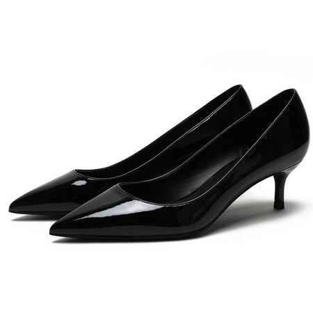 

YCNYCHCHY White Sliver Red Women Shoes 5cm Thin High Heels Sexy Design Slip On Pointed Toe Genuine Leather Summer Pumps Big Size