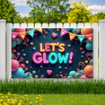 thumbnail image 5 of Neon Design Glow Banner Colorful Decoration Let's Glow Festival Sign for Party Celebration Event, 5 of 9