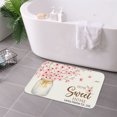 thumbnail image 3 of FJPT Non Slip Flannel Polyester Floor Mat Home Sweet Home Cherry Blossom Jar Design For Bathroom Kitchen Bedroom Decor 16x24 inch, 3 of 5