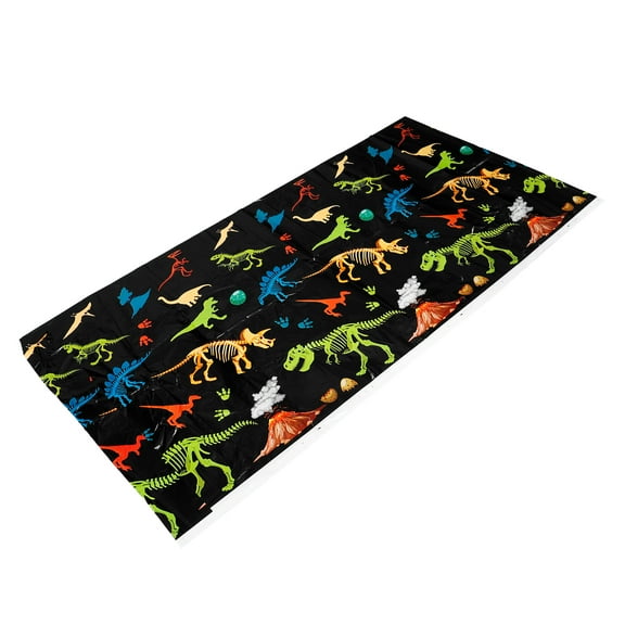HEMOTON Disposable Plastic tablecloth with Dinosaur Pattern for Party Decoration 70x108 Inches