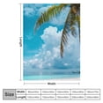 thumbnail image 4 of JRXY Palm Tree Hawaiian Ocean Beach Print Flannel Throw Blanket Lightweight Bed Throw for Adults White, 4 of 6