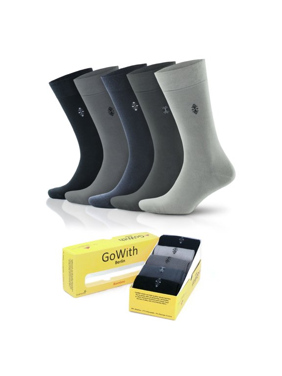 Rayon Made From Bamboo Dress Socks For Men | Thin Seamless Socks | 5 Pairs | Model: 3558