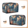 Coaee Forest Lake White Horse for 2 slice Toaster Cover for Kitchen