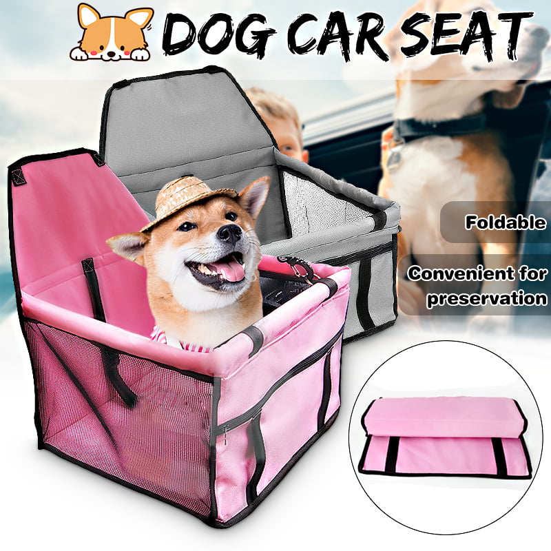 Portable Dog Car Seat for Small Medium Dogs Foldable Carry Bag for Pets with Dog Grey AYNEFY Pet Safety Car Seat Puppy Travel Seat Cat