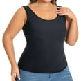 thumbnail image 4 of Posijego Women's Plus Size Tank Tops with Built in Bras Sleeveless Ribbed Camisoles Causal Tank Shirts XL-5XL, 4 of 5