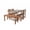 Brown, variant on 6-Piece Outdoor Acacia Wood Dining Set, Patio Table & Chair Set with Bench, Natural Wood Furniture for Garden, Backyard, Balcony, Poolside