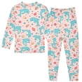 thumbnail image 2 of Dolphin Seashell Conch Pattern Cotton Pajamas 2 Piece Set Sleepwear Soft and Comfortable Homewear Nightwear, 2 of 7