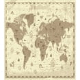 thumbnail image 3 of Ambesonne Map Duvet Cover Sets, Aged World Monsters Compass, 2-Queen, Sepia Pale Yellow, 3 of 7