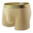 thumbnail image 7 of HUPOM Men'S Underwear Underwear For Men Pack Medium waist Comfort Waist Solid Boxer Briefs Beige 2XL, 7 of 7