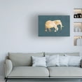 thumbnail image 4 of Trademark Fine Art Sarah Manovski Gold green elephants 1 Canvas Wall Art, 4 of 4