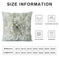 thumbnail image 5 of PHYHOO Flower Decorative Throw Pillow Covers Floral Pillow Shams Soft Velvet Pillowcases Home Sofa Car Bed Room Decor Cream White, 5 of 5