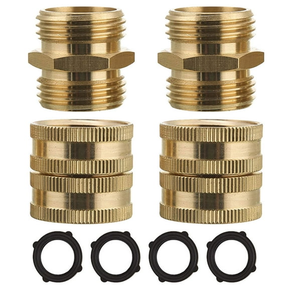 WORGEOUS  2 Pairs Water Pipe Extension Joint Hose Connector 3/4