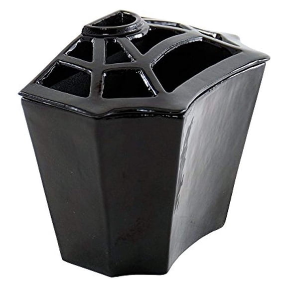 Wood Stove Humidifier - Moiety Insert Steamer - Cast Iron Black Enamel - 2 Quart Capacity - Decorative & Functional - Fits Narrow Ledges & Mantle Shelves