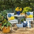 thumbnail image 5 of Outdoor Pillow Covers 18x18 Inch Set of 2 Yellow Blue Flower Decorative Waterproof Spring Summer Outdoor Pillow Covers for Patio Funiture Garden Couch 168E18, 5 of 5