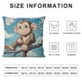 thumbnail image 5 of Monkey Cushion Case for Kids Boys Girls Teens Toddler Cute Cartoon Monkey Decorative Pillowcase Wild Animal Throw Pillow Covers, 5 of 5