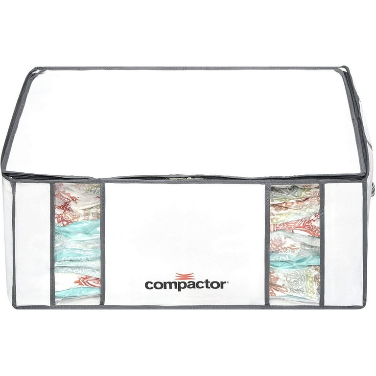 Compactor Space Saver Vacuum Storage Solution Vacuum Bag with Active LED  Valve to Protect Clothes, Pillows, Duvets, Comforters, Blankets (XXL  (26x20x11), Classic White) 