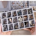 thumbnail image 4 of Stackable Jewelry Organizer Trays Drawer Insert Velvet Earring Display Box Ring Holder Necklace Case Storage for Bracelet Brooch style 01, 4 of 6