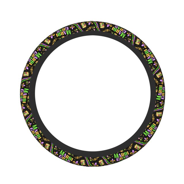 Balery Mardi Gras3 Fundas elásticas antideslizantes para volante, funda protectora universal para hombre y mujer, 15 pulgadas, accesorios para coche.
