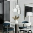 thumbnail image 6 of Mkyiongou Modern LED Pendant Light Clear Glass Cup Shade Kitchen Island Lamp 3-Head Lamp, 6 of 11