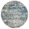 thumbnail image 3 of SAFAVIEH Madison Kebo Abstract Area Rug, Grey/Blue, 5' x 5' Round - Modern Design, Grey & Blue, Ideal for Living Room, Bedroom, Dining Space, 3 of 11