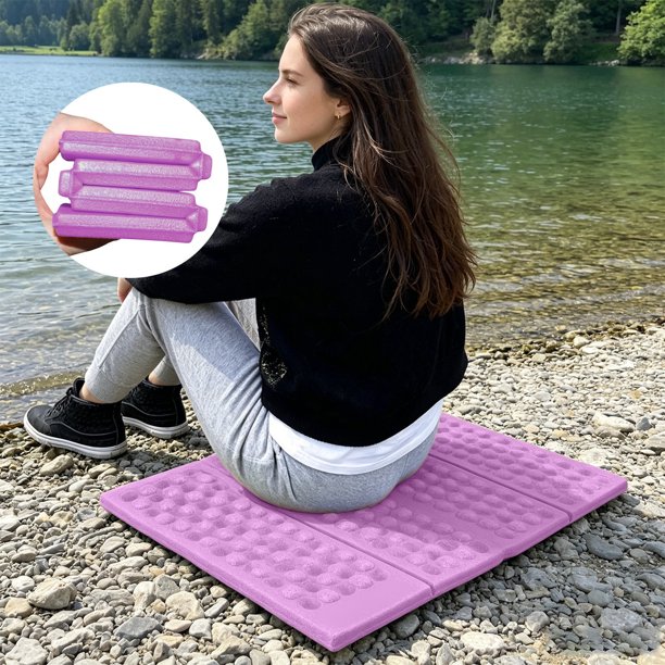 Almohadilla de espuma plegable e impermeable para acampar, picnic, senderismo, playa, estadio y viajes, ligera y portátil, 39x28 cm, múltiples colores.