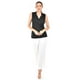 thumbnail image 4 of Blusa escote cruzado Roman Fashion /Juvenil, 10284 (Negro) multicolor G, 4 of 4