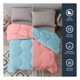thumbnail image 4 of Edredón Matrimonial XL Acolchado Reversible Esquimal Relleno Down, Compatible Con Funda Duvet Azul Claro/Coral, 4 of 6