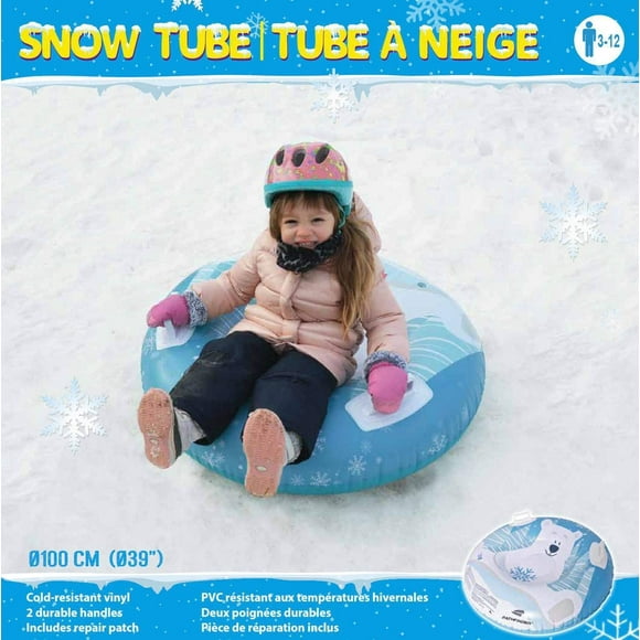 39" Inflatable Snow Tube Cute Polar Bear Design