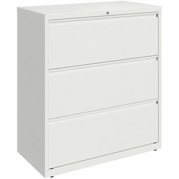 Hirsh 36"W 3 Drawer Metal Lateral File Cabinet Home/Office- Matte White Texture