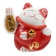 thumbnail image 1 of Adorable hucha de cerámica Maneki Neko, figura de gato de la suerte para decoración del hogar y ahorros, regalo ideal para la buena suerte, color rojo, 1 of 7