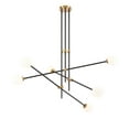 thumbnail image 3 of George Kovacs Cosmet 41" Wide Coal and Aged Brass 6-Light Pendant Light, 3 of 3