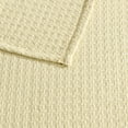 thumbnail image 5 of Lightweight 100% Cotton Waffle Weave Blanket Twin Size Ivory Soft Cozy Bedding, 5 of 6