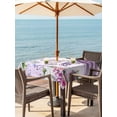 thumbnail image 3 of Outdoor Tablecloths with Umbrella Hole & Zipper, Happy Birthday 60x60 Inch Square Tablecloths, Purple Luxury Dress Crown Carriage Flowers Waterproof Table Cloth, Patio/Pool/Picnic Table Covers, 3 of 8