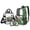 Green-Truck, variant on Kuiaobaty 3 Pcs Clear Backpack and Lunch Bag Set for Teen Boys Large Capacity Clear Backpack and Pencil Case Lightweight School Bag with Lunch Box for School Stadium, Water Fire Shark Print