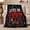 Level Up Celebration, variant on Clutch Mode On Gaming Controller Graphic, Bold Red Black Esports Victory Motif for Gamers, Birthday Gift, Cozy Flannel Blanket for Game Room and Dorm, Modern Home Decor