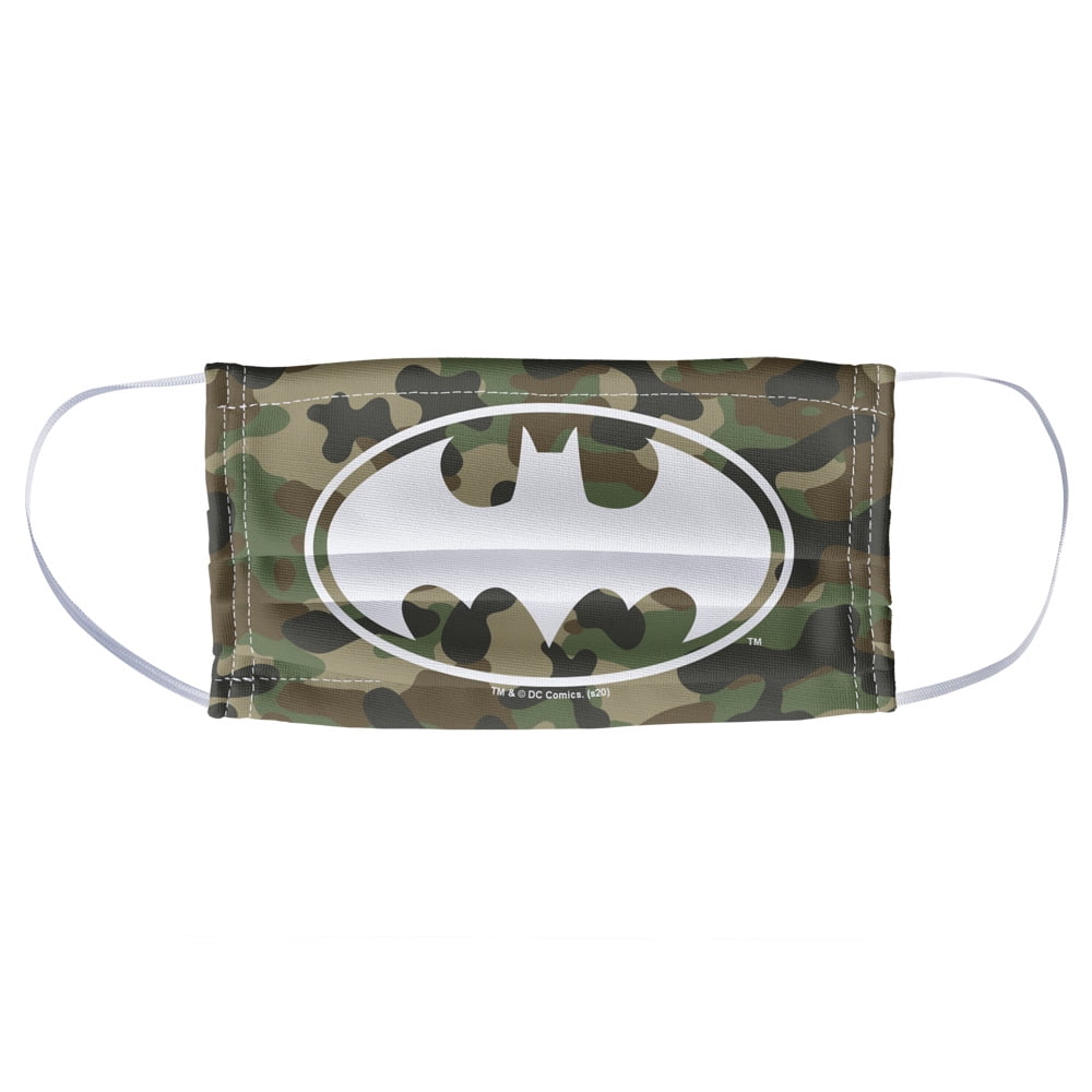 Batman Camo 1-Ply Reusable Face Mask Covering, Unisex