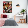 thumbnail image 3 of Stupell Industries Tiger & Roses Phrase Animals & Insects Painting Gallery Wrapped Canvas Print Wall Art, 36 x 48, 3 of 8