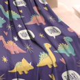 thumbnail image 3 of Purple Cartoon Dinosaurs Speech Bubbles Pattern Blanket,Comfortable Soft Lamb Wool Throw Blanket,All Season,Warm Lightweight Blankets for Sofa Bed Couch Living Room Chair,30"x40", 3 of 4