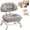 D, variant on Rolling Low Stool with Backrest Low Rolling Stool with Back Support (D) | Wheels Thickened Seat Cushion, 360-Degree Soft Padding Ergonomic Backrest Chair for Home and Office Use