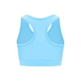 thumbnail image 2 of CHICTRY Kids Girls Sports Vest Sleeveless Shiny Rhinestone Racerback Crop Top Gymnastics Dance Tops Light Blue 14, 2 of 5