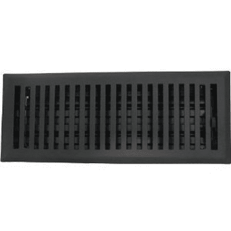 

2 X 10 Contemporary Flat Black Floor Register / Vent Cover