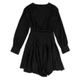 thumbnail image 2 of bar III Robe Asymétrique Unie pour Femmes, Noire, Medium, 2 of 2