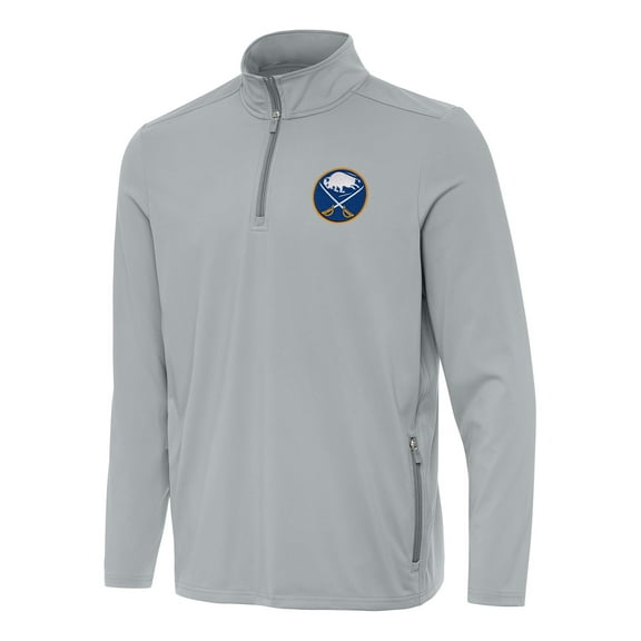 Men's Antigua  Gray Buffalo Sabres Perilous Quarter-Zip Sweatshirt