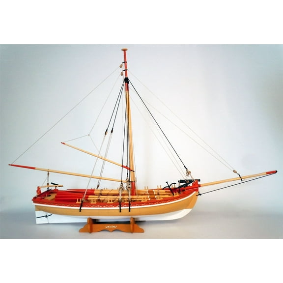 Model Shipways MS1460 18th Century Armed Longboat 1:24 Scale - Laser Cut Wood, Metal & Photo-etched Brass Kit