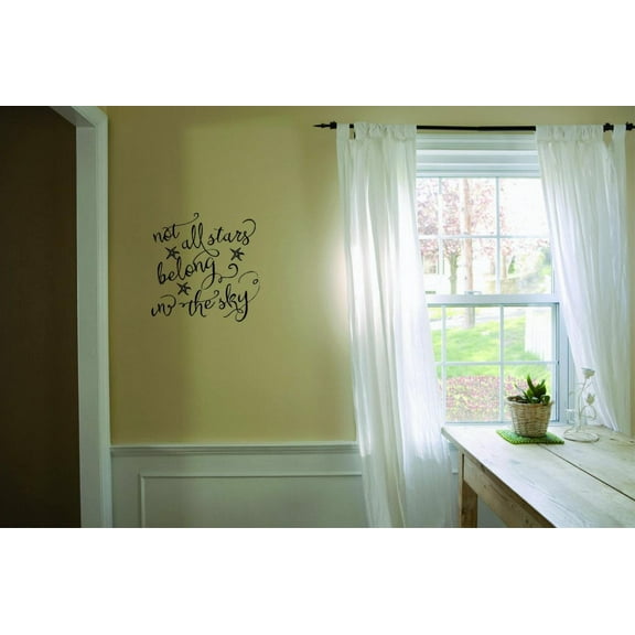 Not All Stars Belong In In The Sky Miracles Harmonious Powerful Happen Decorating Ideas Holy Writ Scriptures Word of God Testament Prayer Blessings Girl Boy Wall Decal - Size: 32 Inch x 32 Inch