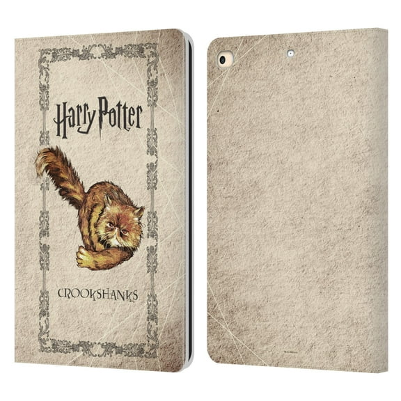 Head Case Designs Officially Licensed Harry Potter Prisoner Of Azkaban III Crookshanks Cat Leather Book Wallet Case Cover Compatible with Apple iPad 9.7 2017 / iPad 9.7 2018