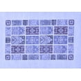 thumbnail image 1 of Ahgly Company Machine Washable Indoor Rectangle Abstract Blue Modern Area Rugs, 7' x 9', 1 of 4